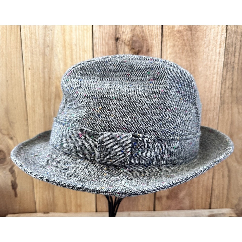 Dorfman Pacific Wool Fedora Hat Tweed Heritage VTG SZ M /L  Men's